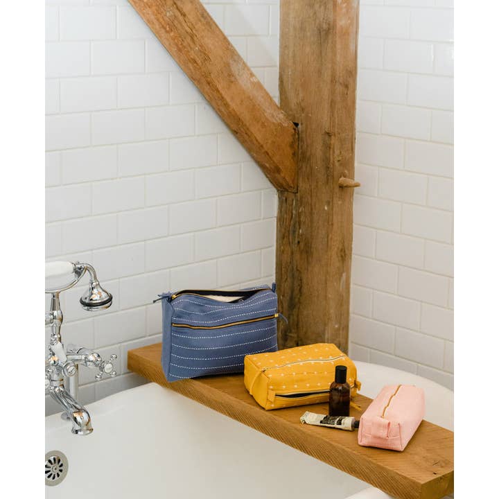 Anchal - Wholesale Toiletry Bag - Women's - Small Grid-Stitch Toiletry Bag8