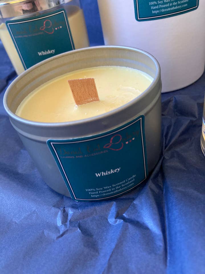 Vela Woodwick con aroma a whisky para venta al por mayor de Donut Eat Bakery