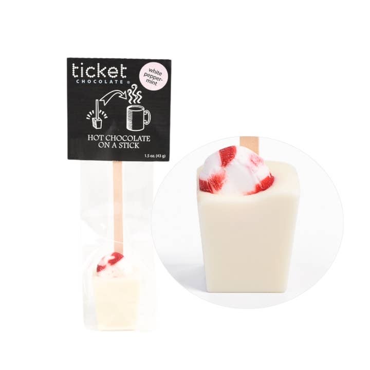 Ticket Chocolate - Wholesale Hot Cocoa Mix/Kit - Gourmet Hot Chocolate on a Stick – Single Serve (1.5 oz)7
