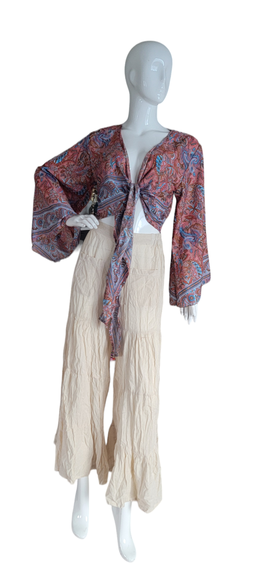 Evergreen Guardian Imports – wholesale Blouse – Women’s – TSTT-66 Long Sleeves Front Tie Top12