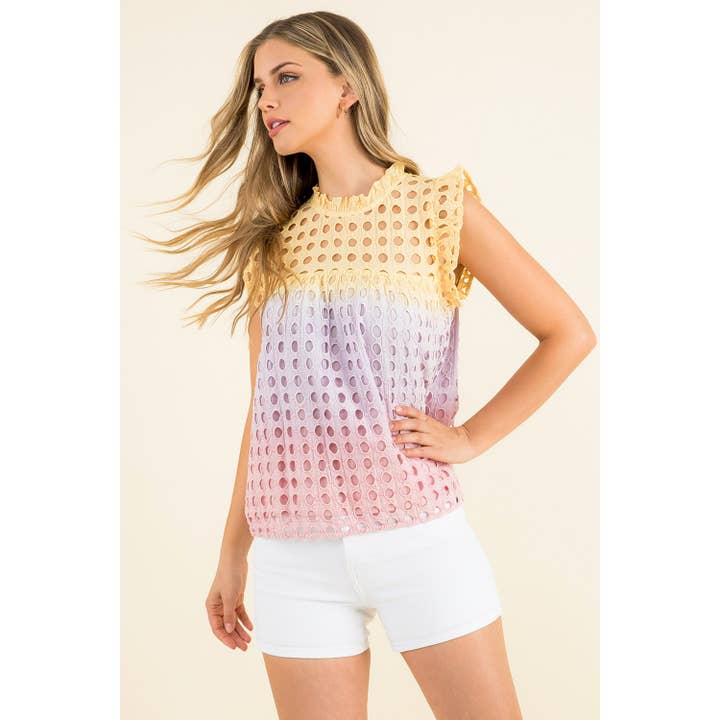 Ombre Oberteil mit Ösen für den Großhandel von THML