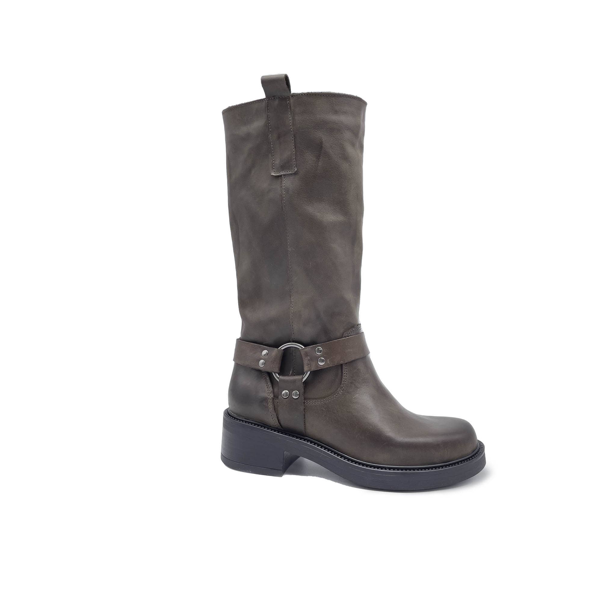 WALKING NOW SRL - Wholesale Boots - Women's - Fall Winter MIX women's boot in genuine leather nab. brown