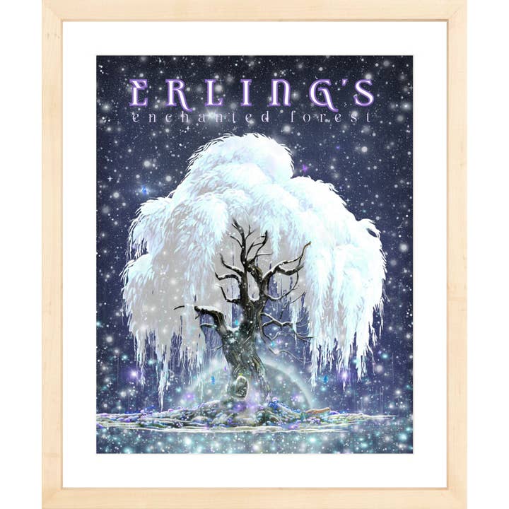 Erling's Enchanted Forest - Venta al por mayor Decoración de pared - Niños y bebés - Bosque Encantado de Erling - Impresión enmarcada INVIERNO2