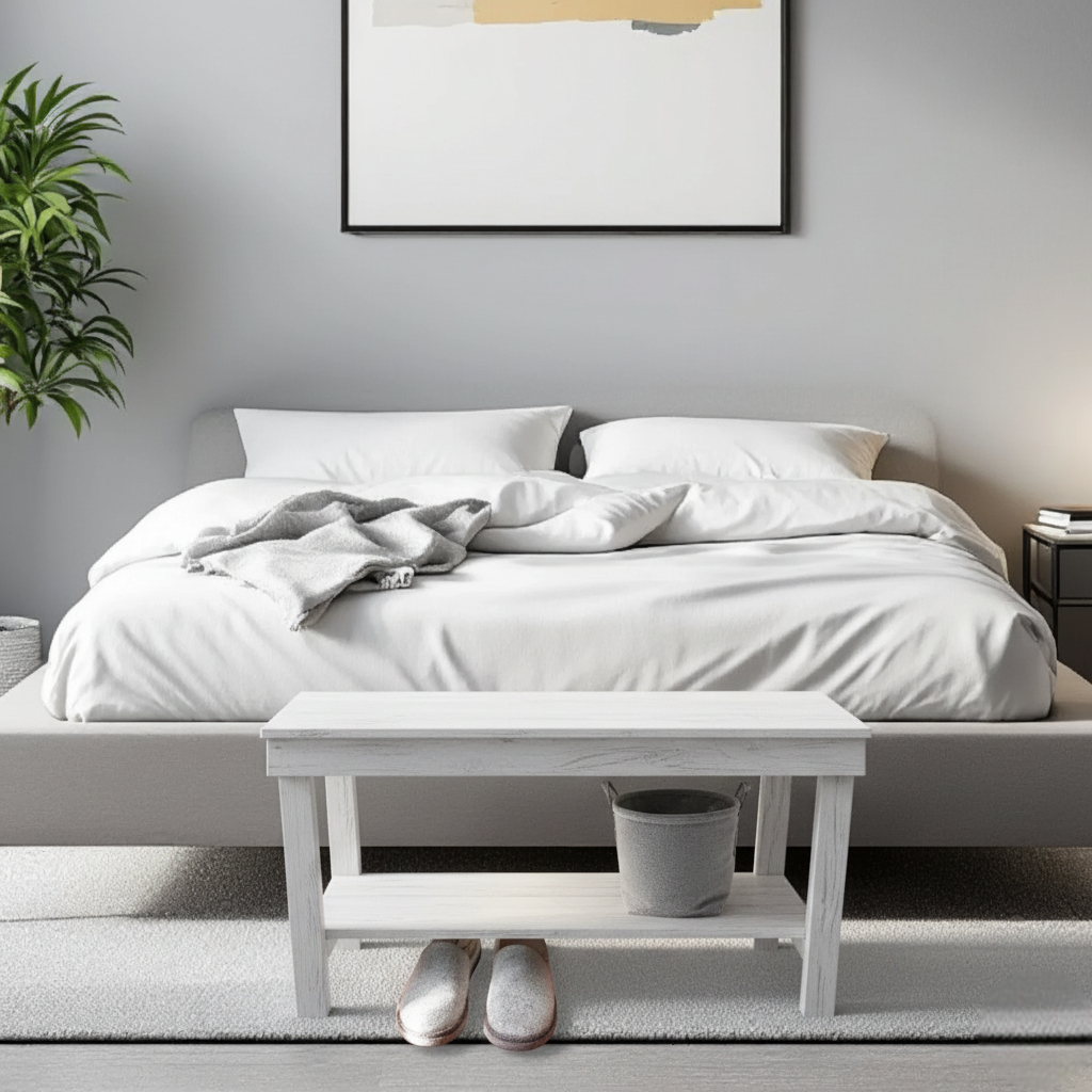 Intrinsic Haven - Wholesale Bench - Farmhouse Rustic 1-Shelf Entryway Bench6