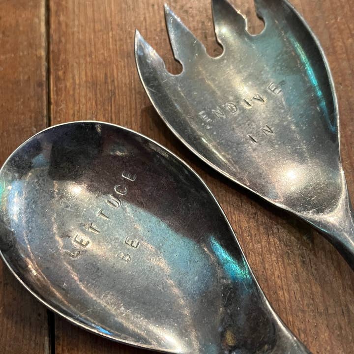 Cards by Design - Wholesale Serving Utensil - Lettuce Be Endive In Salad Server Set