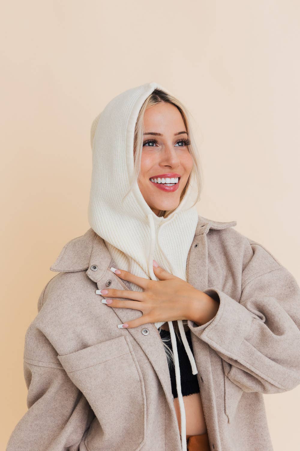 Leto Accessories - Vente Cagoule – femme - Tour de tête type cagoule avec cordon de serrage9