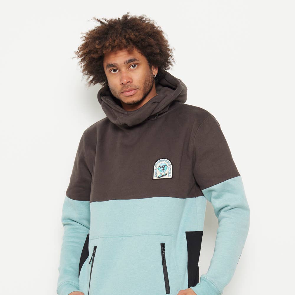 Hydroponic - Wholesale Hoodie - Men's - Dh Globe 02- Charcoal/Heather Acqua7