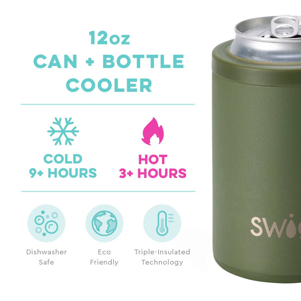 Swig Life - Wholesale Drink Huggers & Koozies - Olive Can + Bottle Cooler (12oz)2