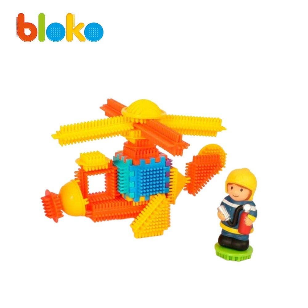 Bloko - Wholesale Toy Set - Kids - Set 100 Bloko + Fire Station + 2 Fire Brigades - BLOKO 5036353