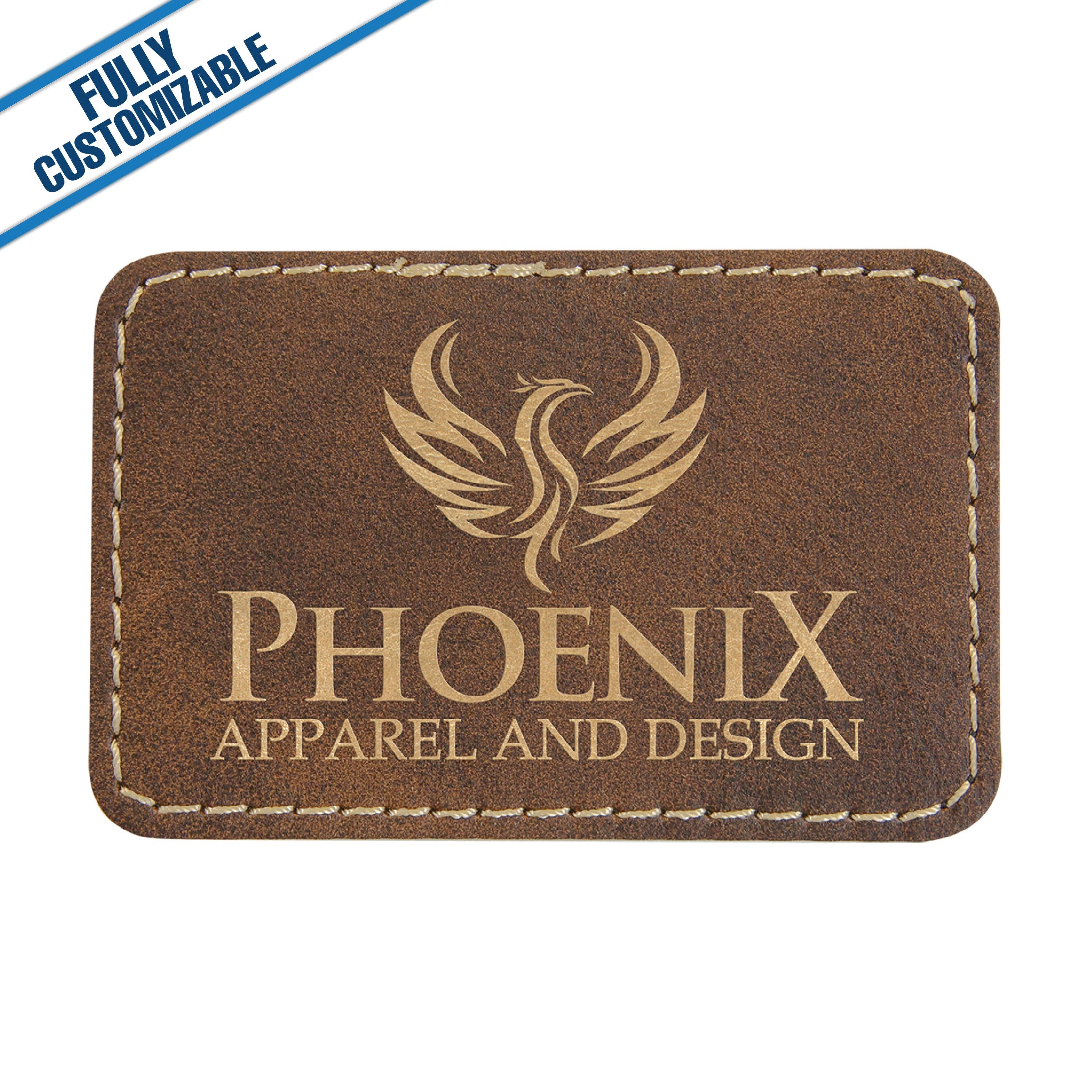 GiftWorksPlus - Wholesale Patch - Engraved Leatherette Rectangle Patch - Fully Customizable20