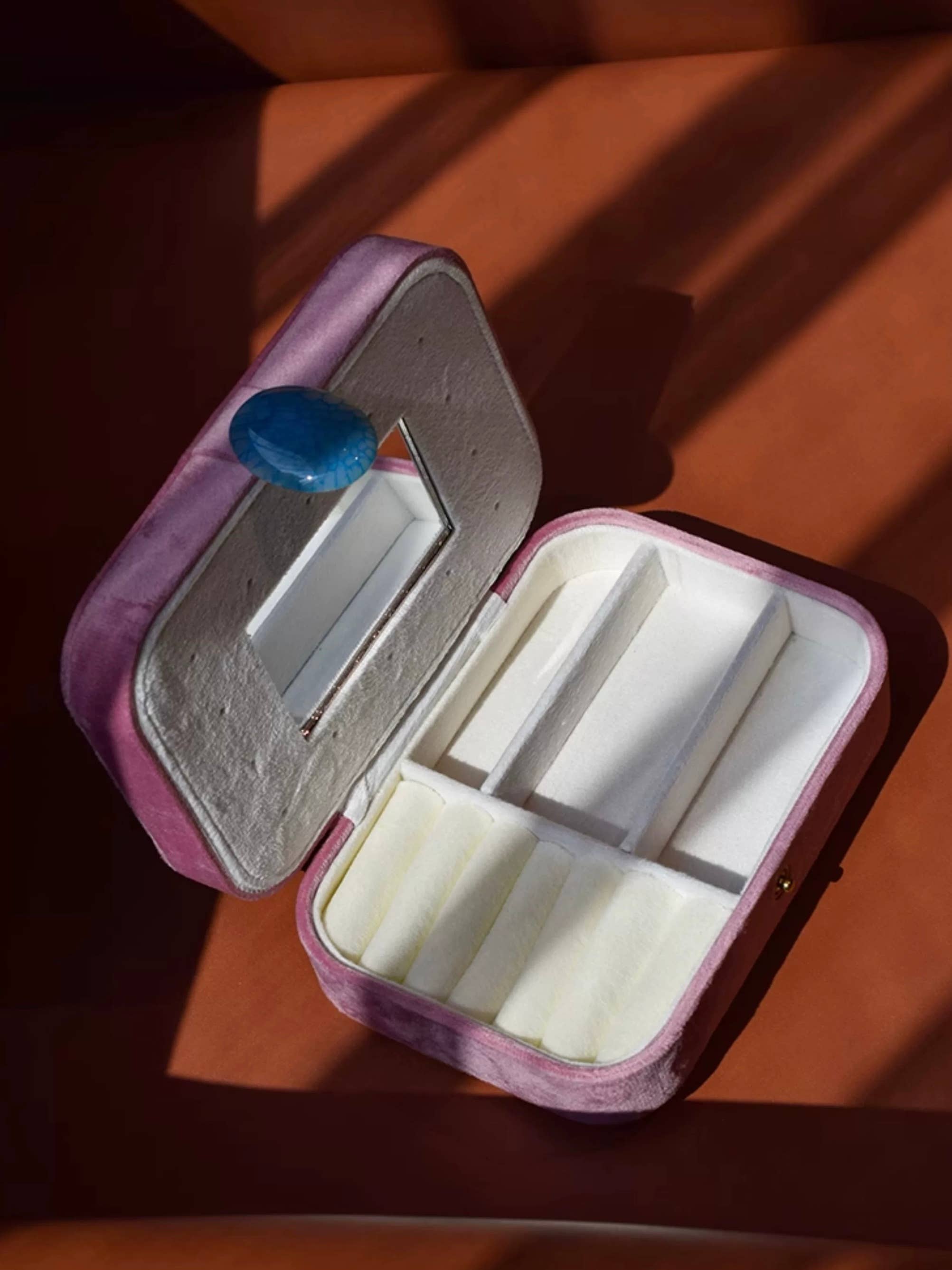 INSPECIAL HOME - Wholesale Jewelry Box/Organizer - Vintage Pebble Velvet Jewellery Box Accessory Storage Case 10