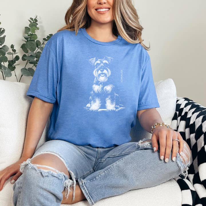 Schnauzer Unisex Softstyle T-Shirt for wholesale by Pets and Humans