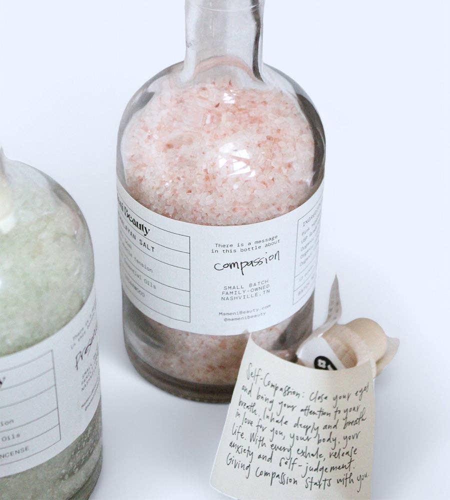 Mameni Beauty - Wholesale Bath Soak/Milk - “Compassion” Pink Himalayan Salt Soak3