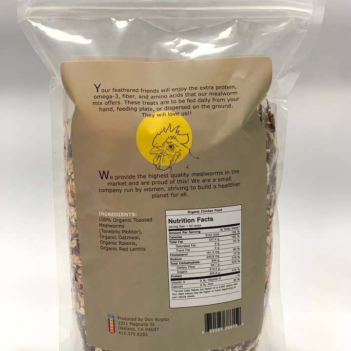 Mighty Bugito Farms - Wholesale Pet Supplement - Not Cat/Dog - Organic Chicken Feed - Mealworm Mix