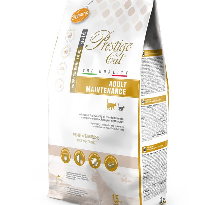 Cennamo - Wholesale Pet Food - Cat - PRESTIGE CAT ADULT MAINTENANCE WHITE MEAT 1,5KG - 4pcs