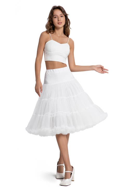 Fluffy Petticoat in White for wholesale by Dolly & Dotty
