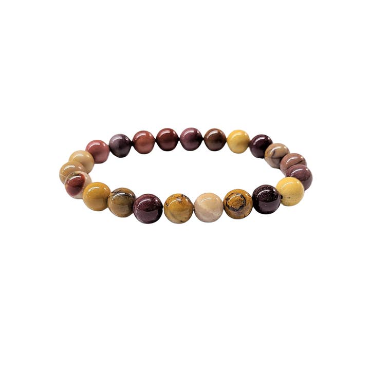 Pulsera Mookaite Jasper de 8 mm para venta al por mayor de The Crystal Garden