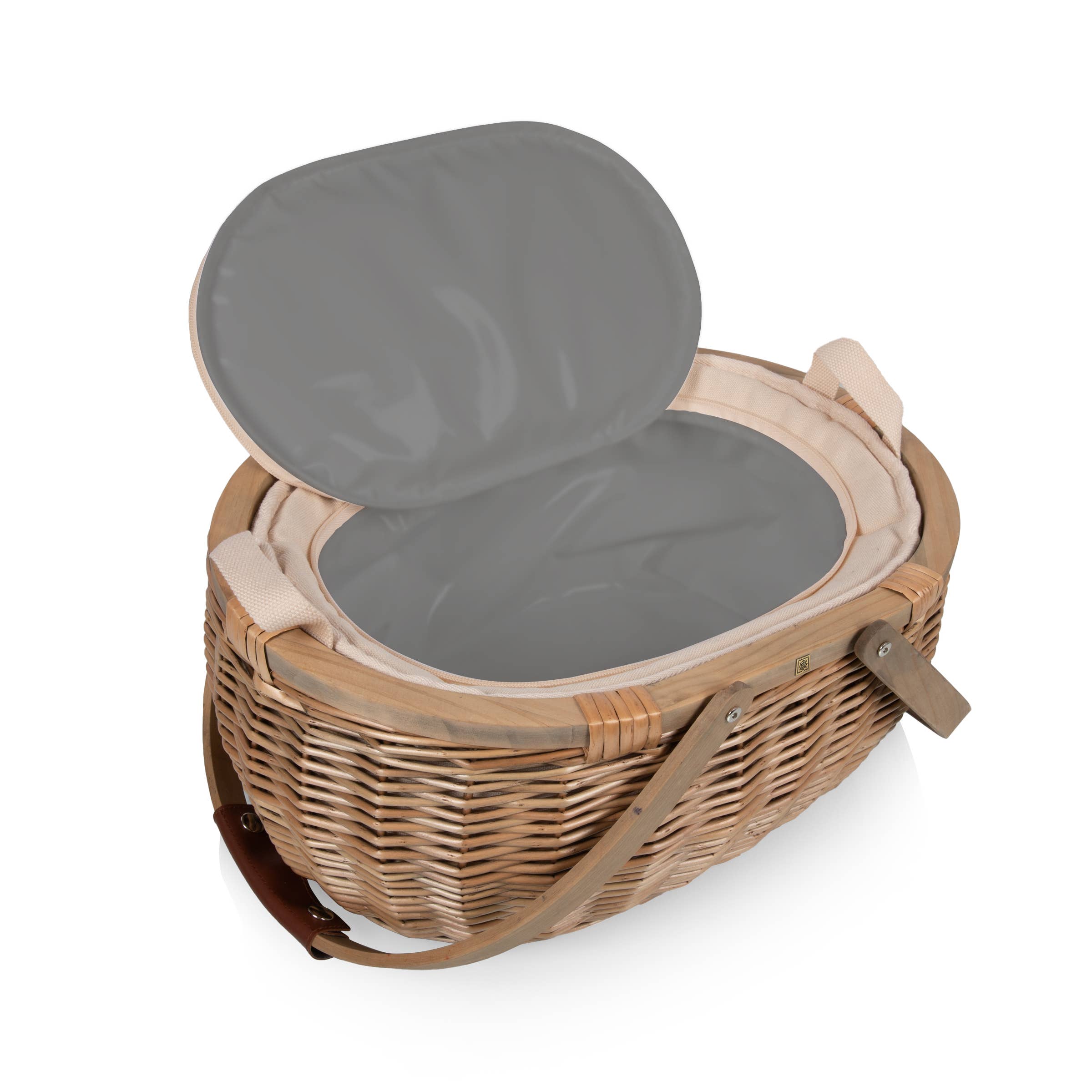 Beige Sequoia Picnic Basket for wholesale on Faire6