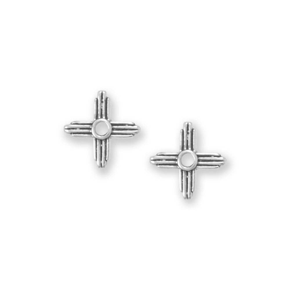 Silver Stars Collection - Wholesale Stud/Post Earrings - Zia Symbol Stud Earrings
