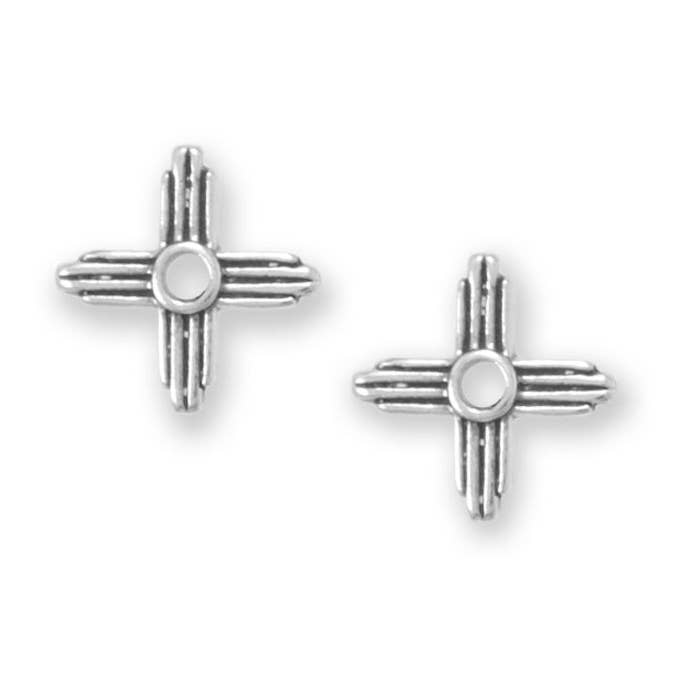 Zia Symbol Stud Earrings for wholesale by Silver Stars Collection
