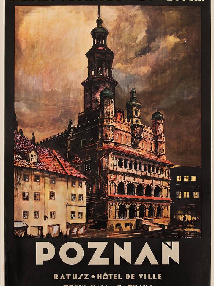Poznań Chemins de Fer de l'Etat Polonais by Stefan Norblin - c.1930 for wholesale by Flashback Shop