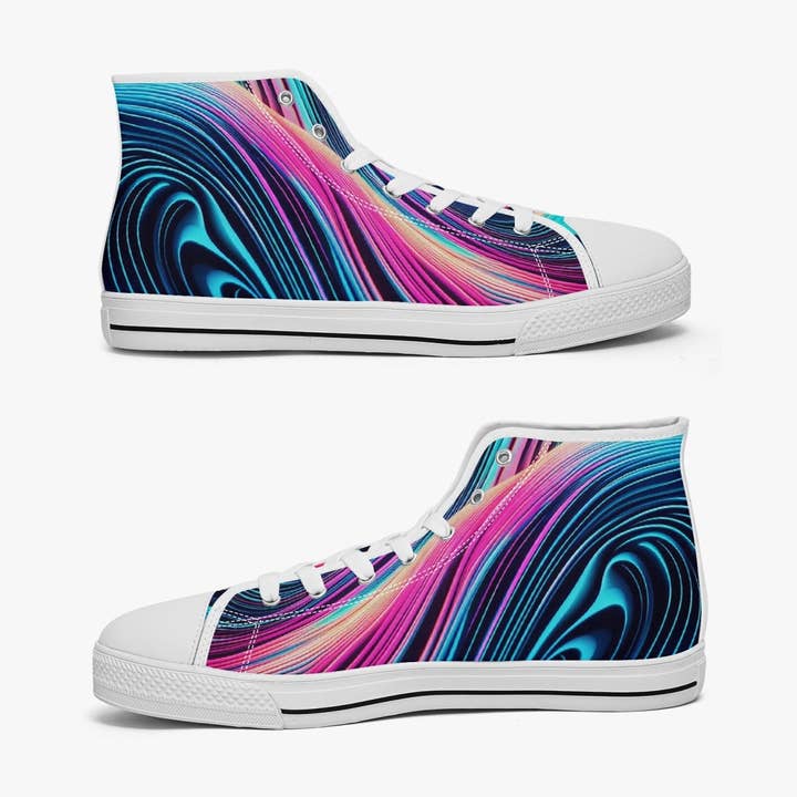 Zebra #3.0 Hoge Canvas Schoenen voor wholesale door Oh Pote