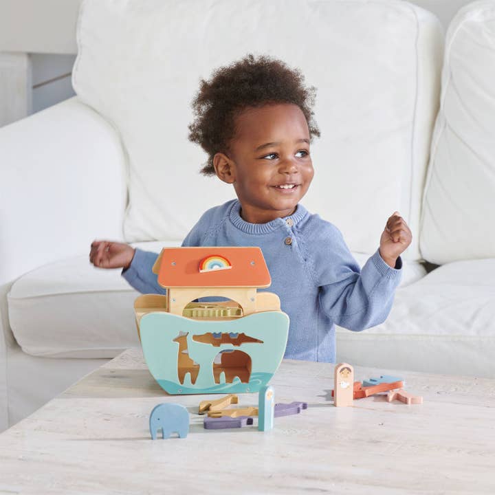 ThreadBear Design UK/EU – wholesale Wood toy – Child – Tender Leaf Toys' Little Noah's Ark Wood Toy for Kids