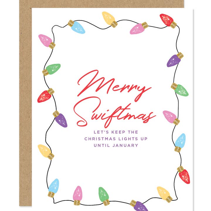 Maddon and Co - Wholesale Christmas Card - "Merry Swiftmas" Taylor Swift-Inspired Card0