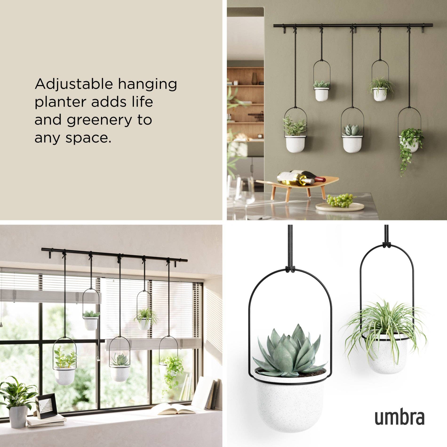 Umbra - Wholesale Hanging Planter - Triflora Hanging Planters, Set of 514