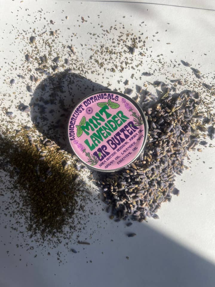 Lavender Peppermint Lip Butter for wholesale by Wonderlust Botanicals