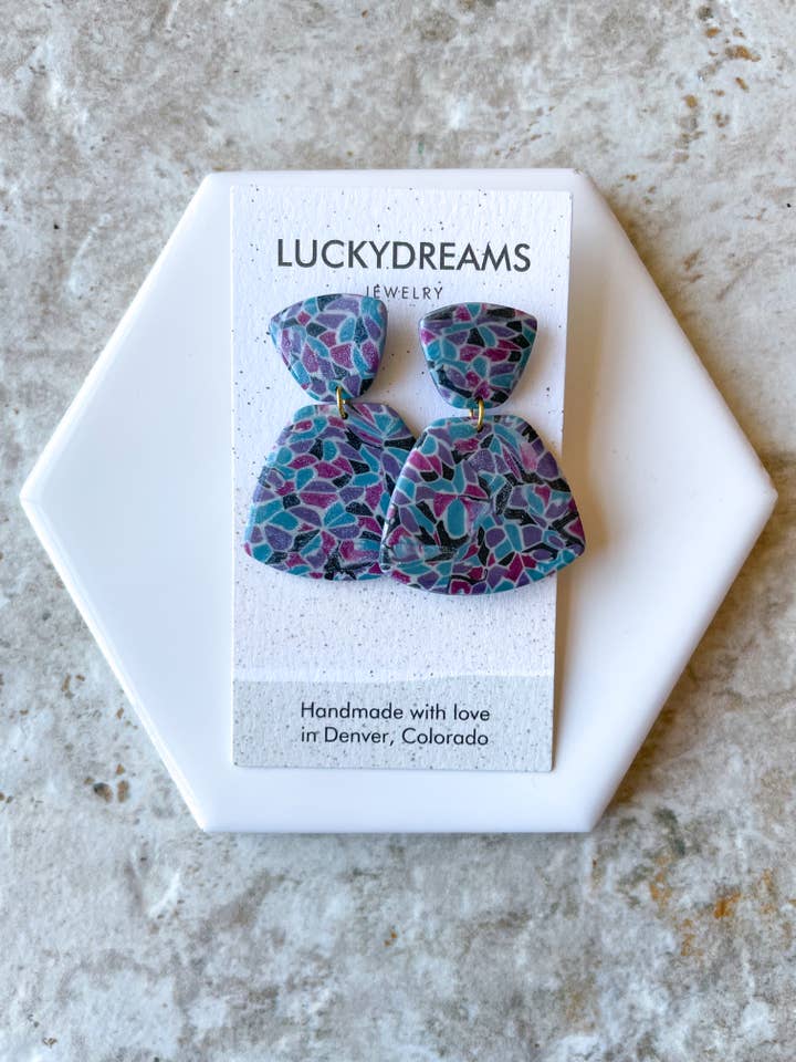 The Eva Handmade Polymer Clay Dangle Earrings for wholesale by LuckyDreams