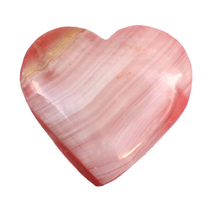 1.5" Dyed Pink Onyx Stone Hearts for wholesale by California Seashell Company