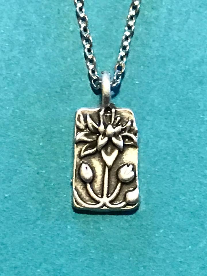 Silver Tiny Lotus Necklace for wholesale by Dreamspirit