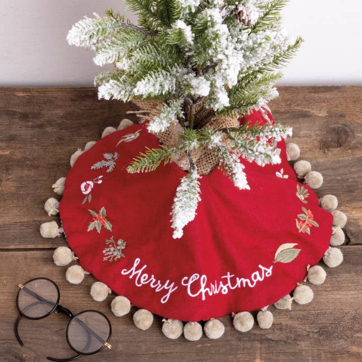 Primitives by Kathy - Wholesale Holiday Stocking - Merry Christmas Small Tree Skirt