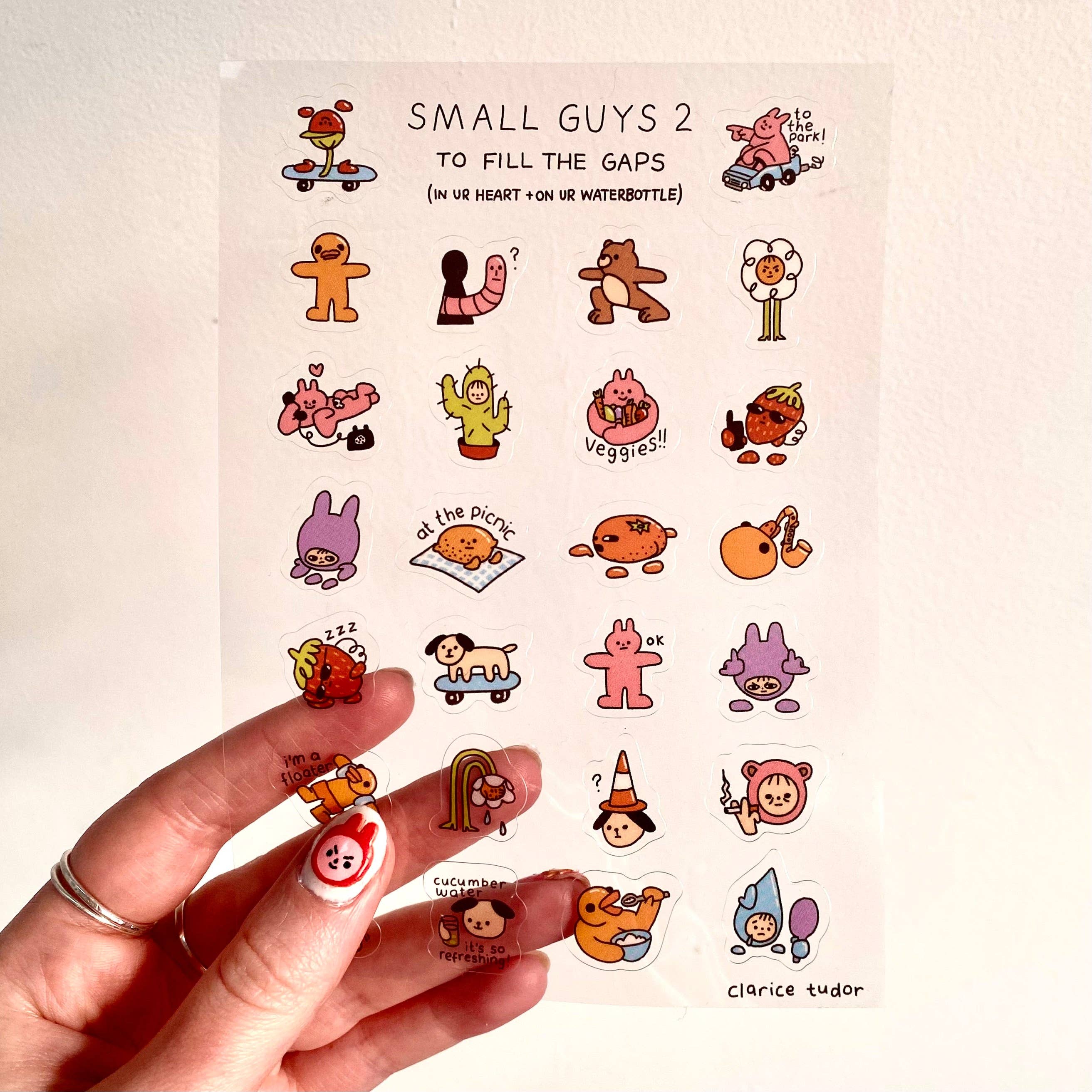 Small Guys 2 Sticker Sheet for wholesale by Clarice Tudor