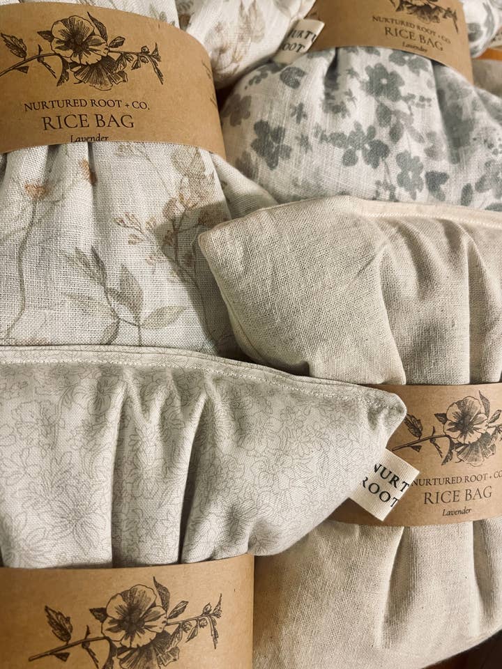 Hot & Cold Rice Bags for wholesale by Nurtured Root + Co.