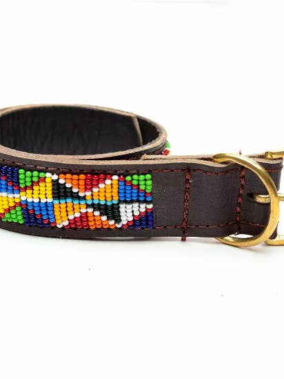 Regenbogenfarben handgefertigtes Perlenhalsband für Hunde für den Großhandel von Delight merchants