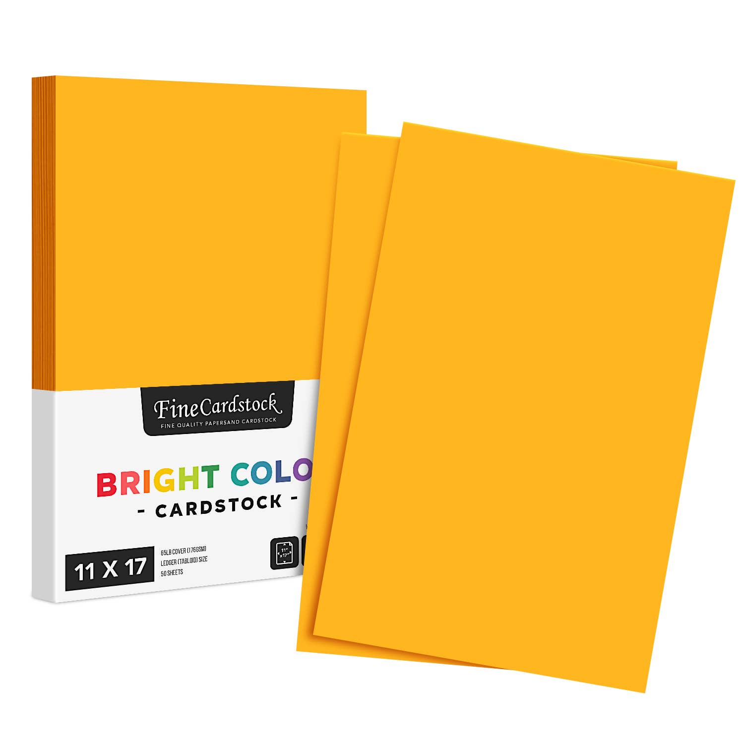 Fine Cardstock – wholesale Hantverkstillbehör – Ljus färg Cardstock papper - 65 lb täcka (176 GSM) - 50 Antal65