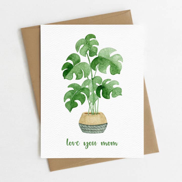 Plant Card for Mom, Birthday, Love you Mom, Mother's Day for wholesale by Blue Thistle