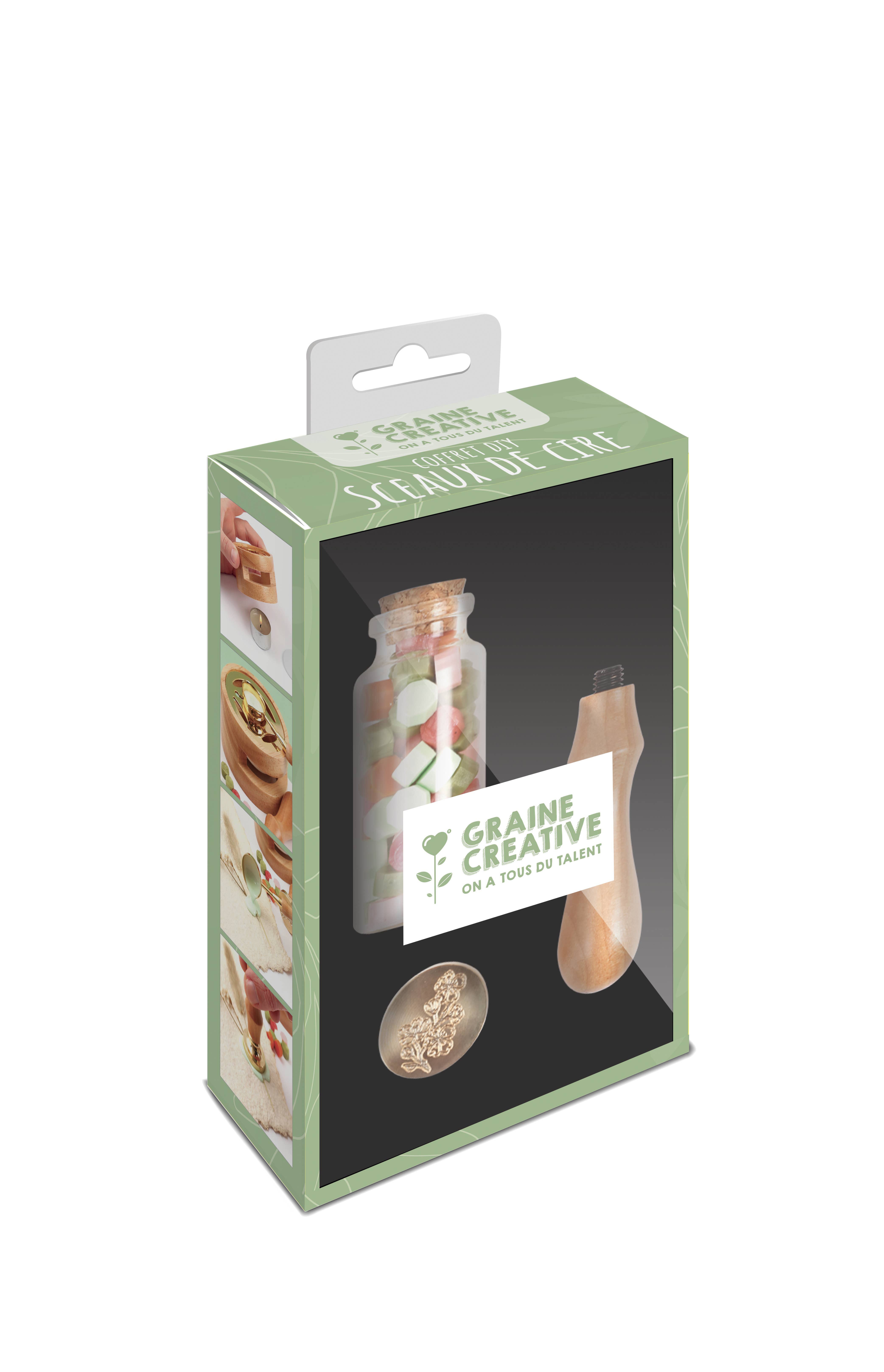 Graine Créative – wholesale Återförsäljarskyltning – Kit för blomformad sigill och förseglingsvax5