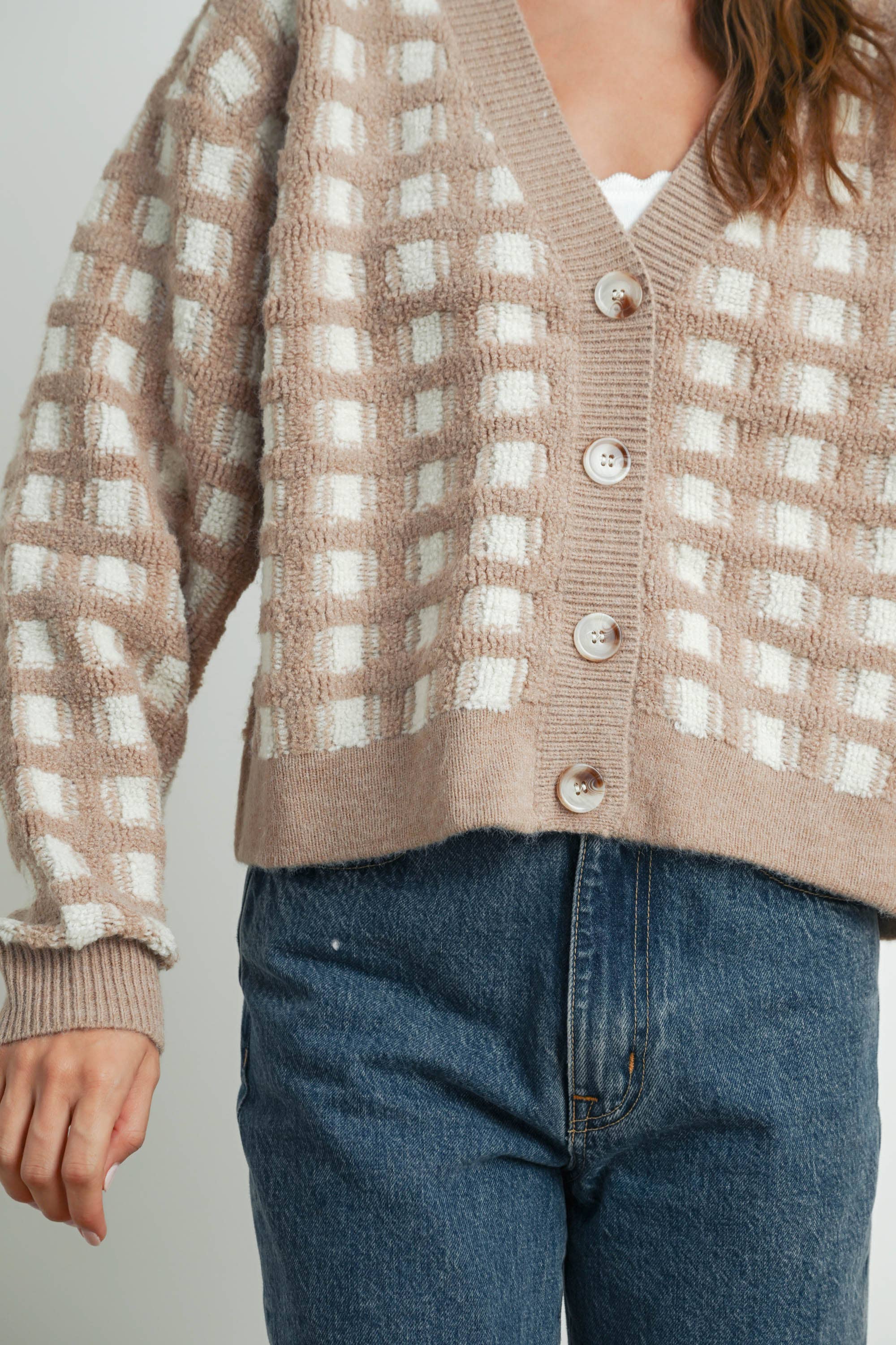 BUTTERMELON – Engroshandel Cardigan - Dame – Cropped V-hals Cardigan - BMC75198