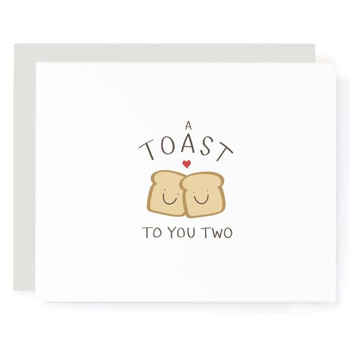 A Toast to You Two Congrats Card for wholesale by A Jar Of Pickles