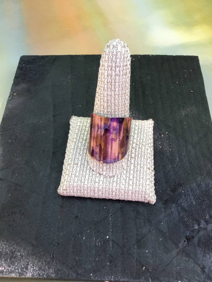 Purple Copper Cigar Ring for wholesale by Inspire Me Artworks