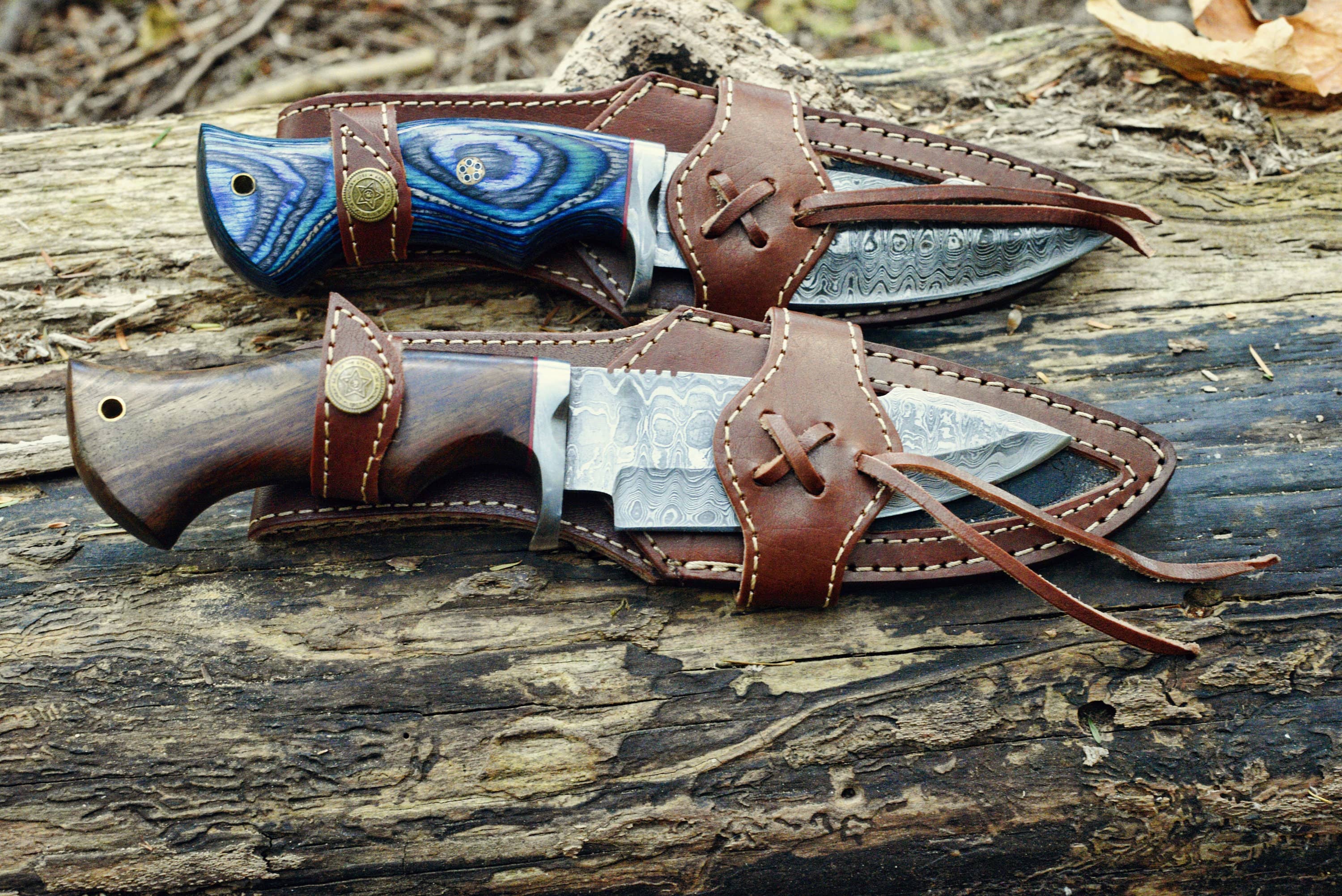 OnlyViking - Wholesale Pocket Knife/Holder - Damascus Knife - Premium Quality Hunting And Camping0