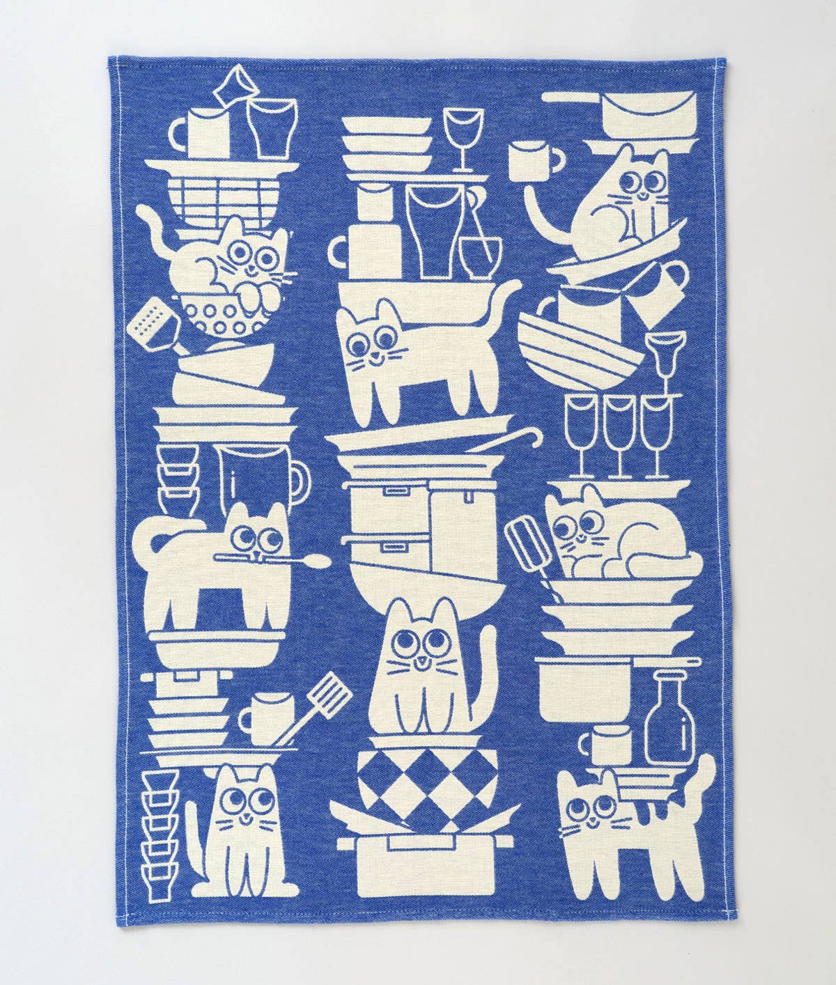 Wrap (US duties paid) – wholesale Tea towel – Kitchen Cats Cotton Tea Towel1