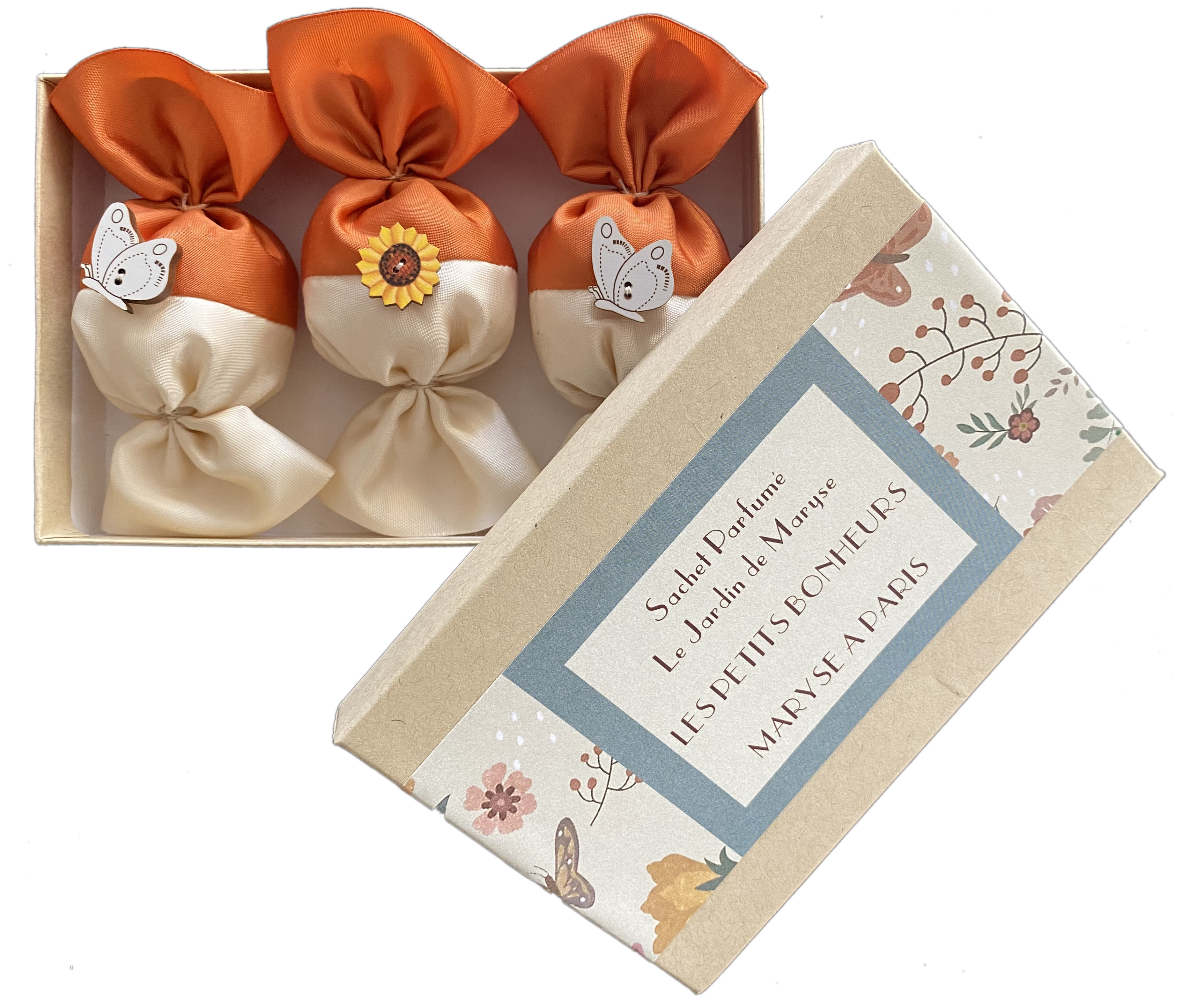 Maryse a paris - Vente Sachet parfumé - Les Petits Bonheurs - Coffret de 3 sachets3