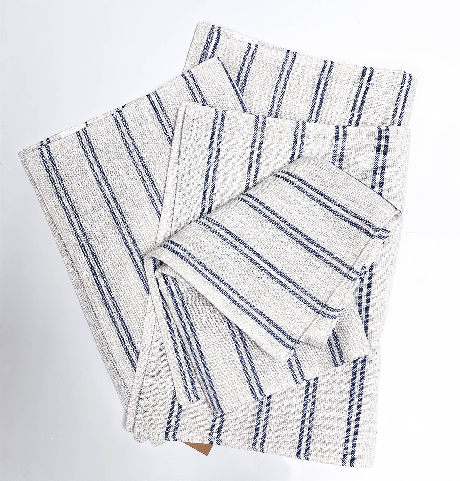 Fennco Styles - Vente Sets de table - Napperon moderne à rayures en lin et polyéthylène5