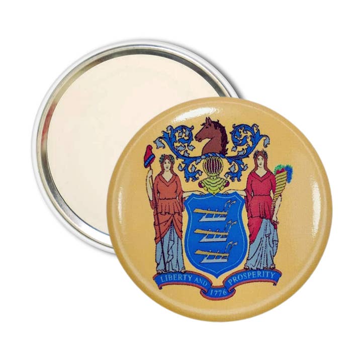 Miroir de sac - Drapeau de l'État du New Jersey - États-Unis pour la vente par Worldwide Souvenirs