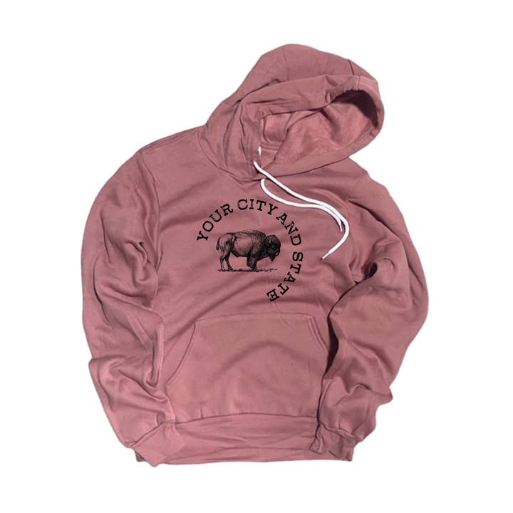 Sweat-shirt à capuche Bison - Personnalisable pour la vente par and - ashley nicole designs