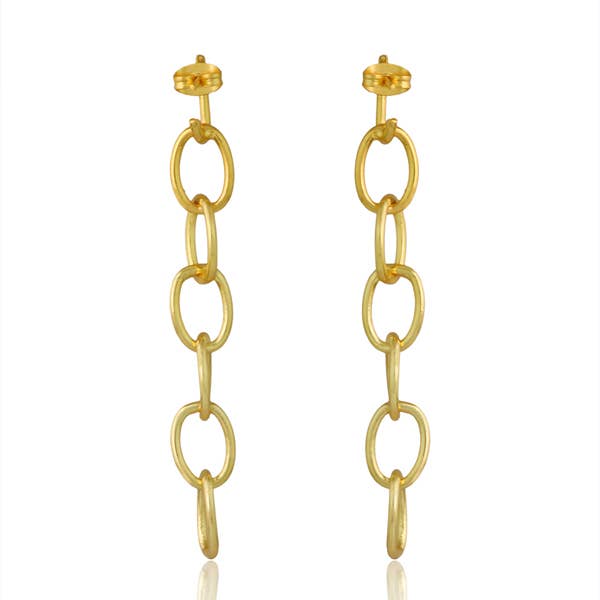 Link Danglers, Gold for wholesale by Mined Jewels